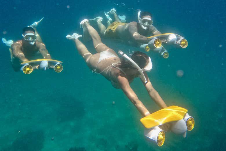 Scooter submarina en Cabo de Palos