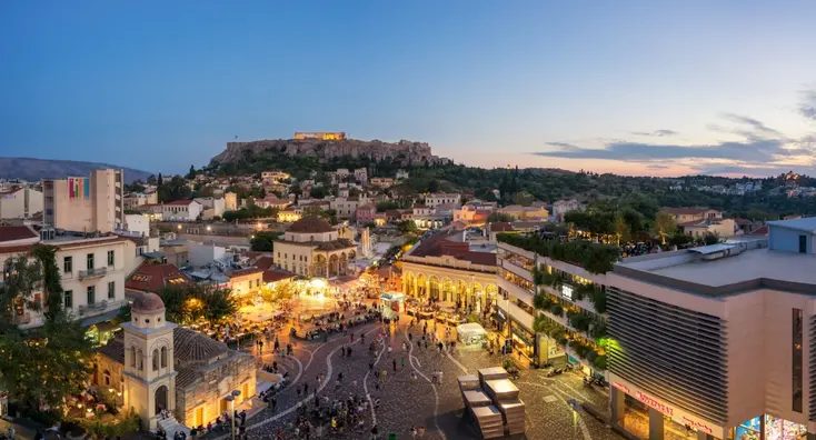 Recorrido por los bares de las azoteas de Atenas: vistas de la Acrópolis y diversión nocturna.