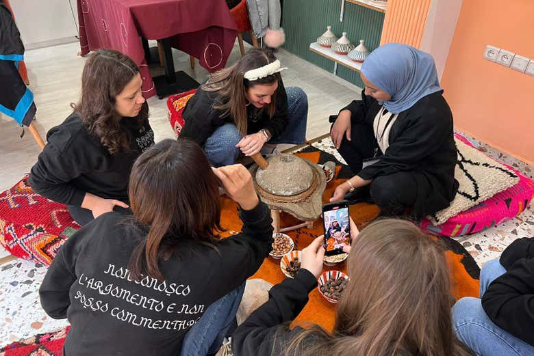 Taller de aceite de argán en Marrakech