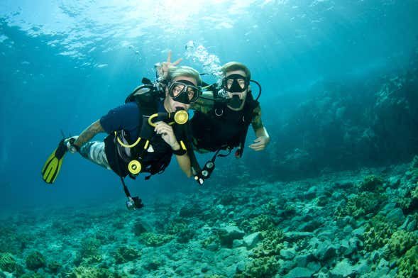Bautismo de buceo en La Restinga