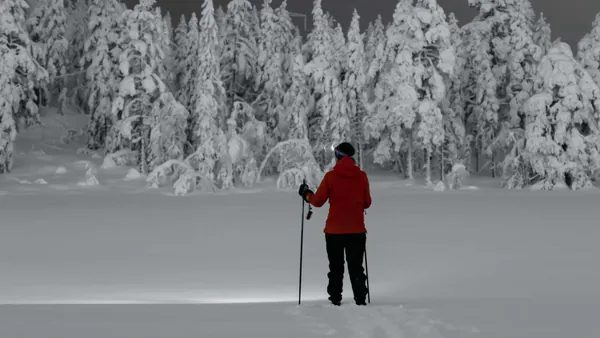 Ruta nocturna en raquetas de nieve por el puerto de San Isidro