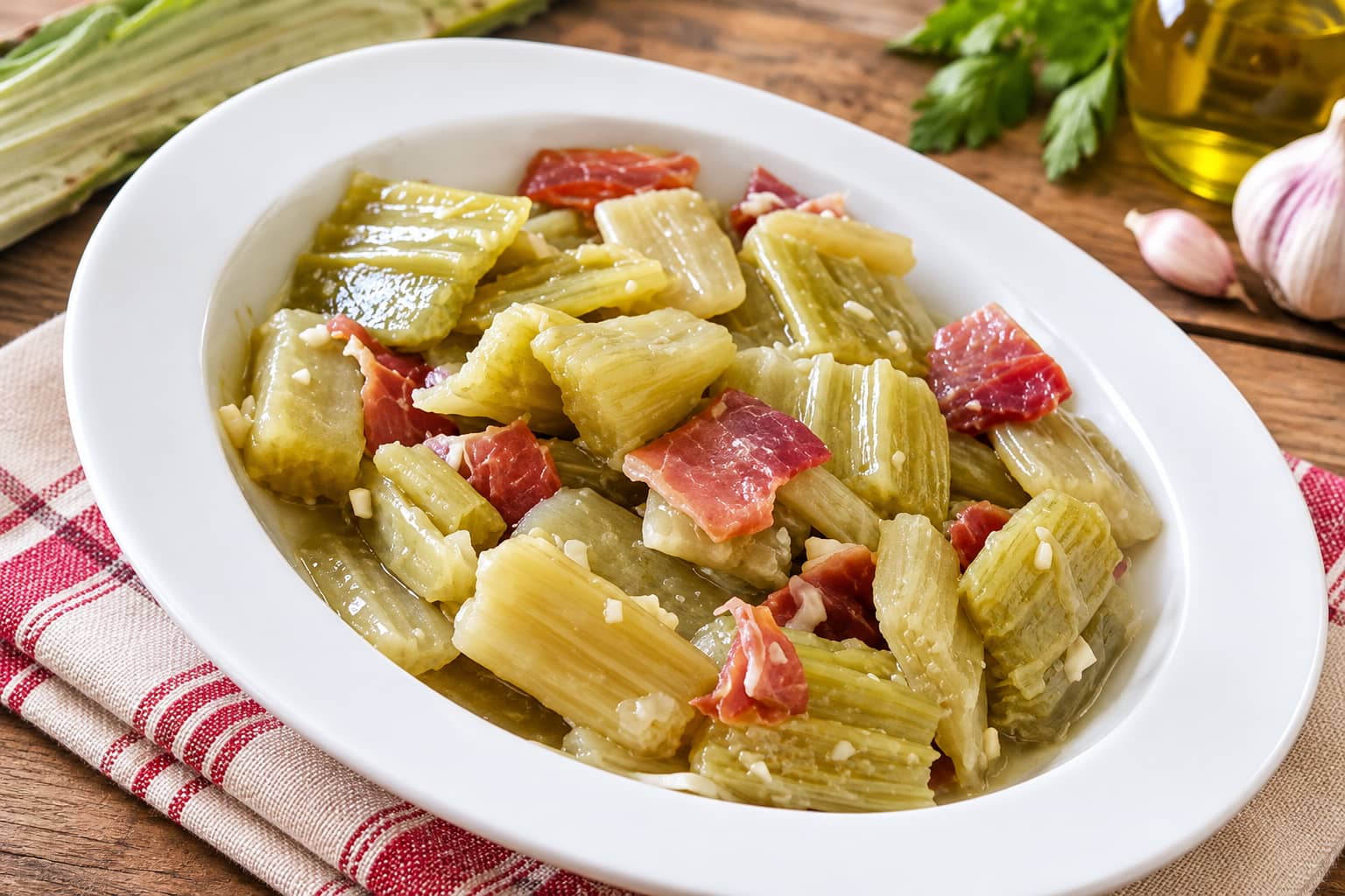 Cardo con jamón